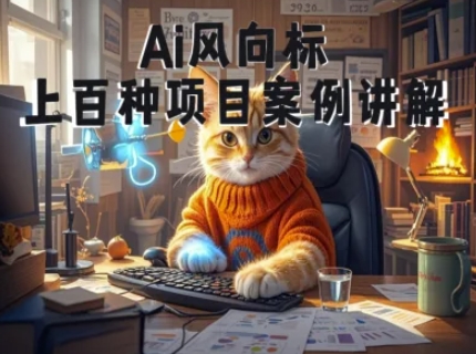 Ai风向标-附100种项目案例玩法-0基础小白到大神ai视频商业应用教学-皓哥创业笔记