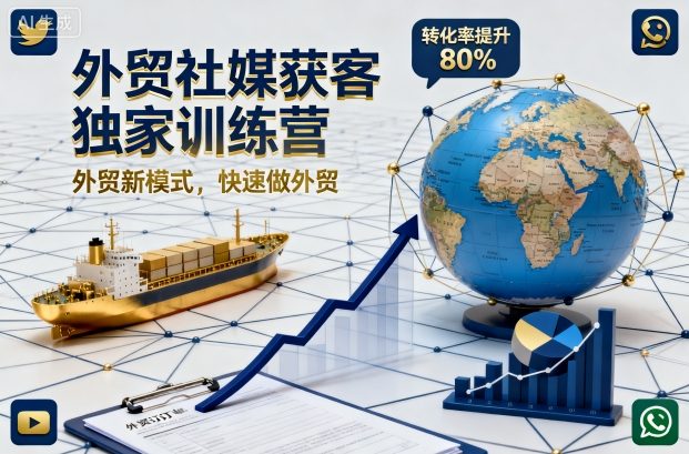 外贸社媒获客独家训练营，外贸新模式，快速做外贸-皓哥创业笔记