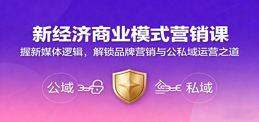 新经济商业模式营销课，握新媒体逻辑，解锁品牌营销与公私域运营之道-皓哥创业笔记
