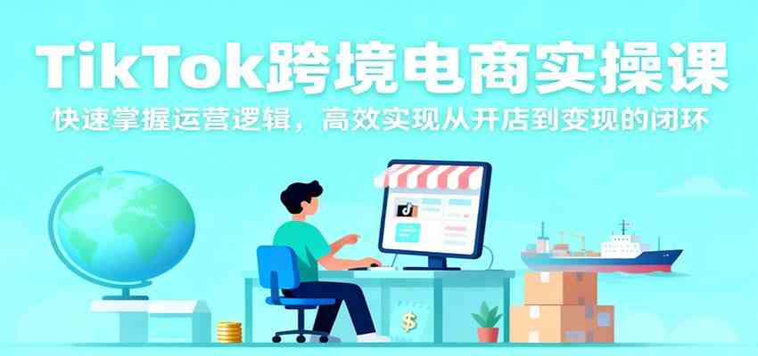 TikTok跨境电商实操课，快速掌握运营逻辑，高效实现从开店到变现的闭环-皓哥创业笔记