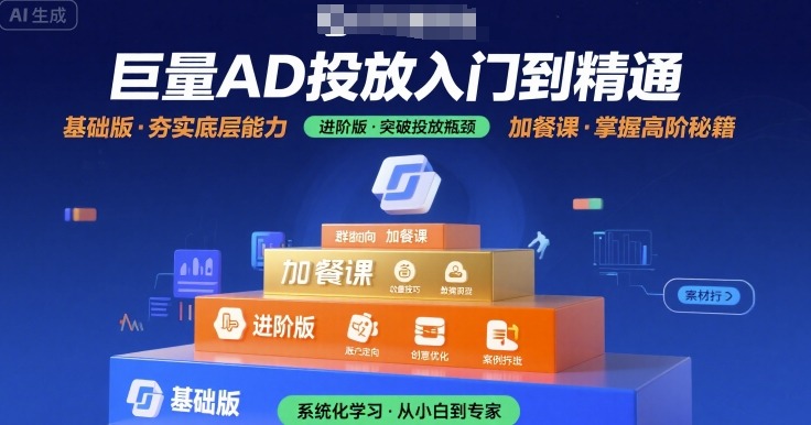 巨量AD投放入门到精通，基础版+进阶版+加餐课-皓哥创业笔记