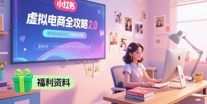 （15387期）虚拟电商全攻略2.0，开店选品实操流程，账号定位、货源发布、笔记发布技巧-皓哥创业笔记