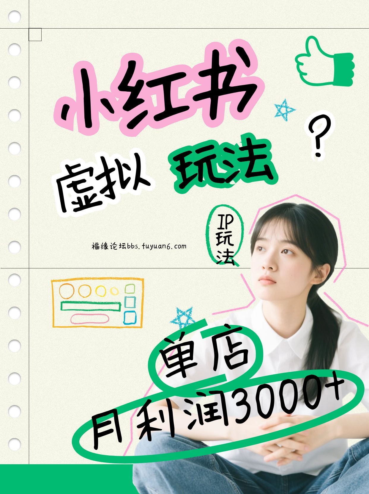 小红书虚拟玩法（铺货流和单品玩法），单店月利润3000+，IP打法+原创商品（0违规）-皓哥创业笔记