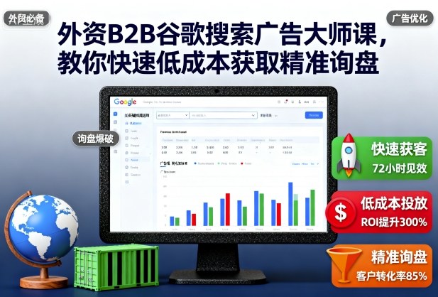 外资B2B谷歌搜索广告大师课，教你快速低成本获取精准询盘-皓哥创业笔记