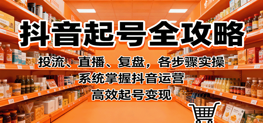 抖音起号全攻略,投流、直播、复盘,各步骤实操,系统掌握抖音运营,高效起号变现-皓哥创业笔记