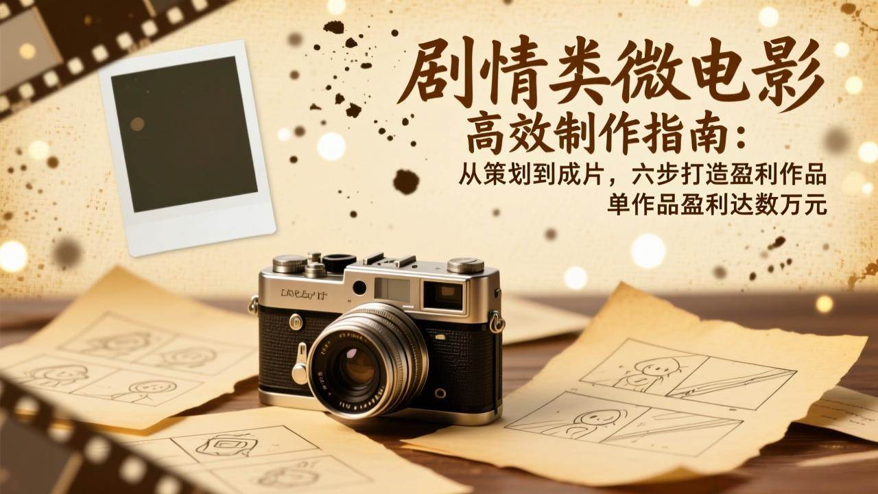（17086期）剧情类微电影高效制作指南：从策划到成片，六步打造盈利作品，单作品盈利达数万元-皓哥创业笔记