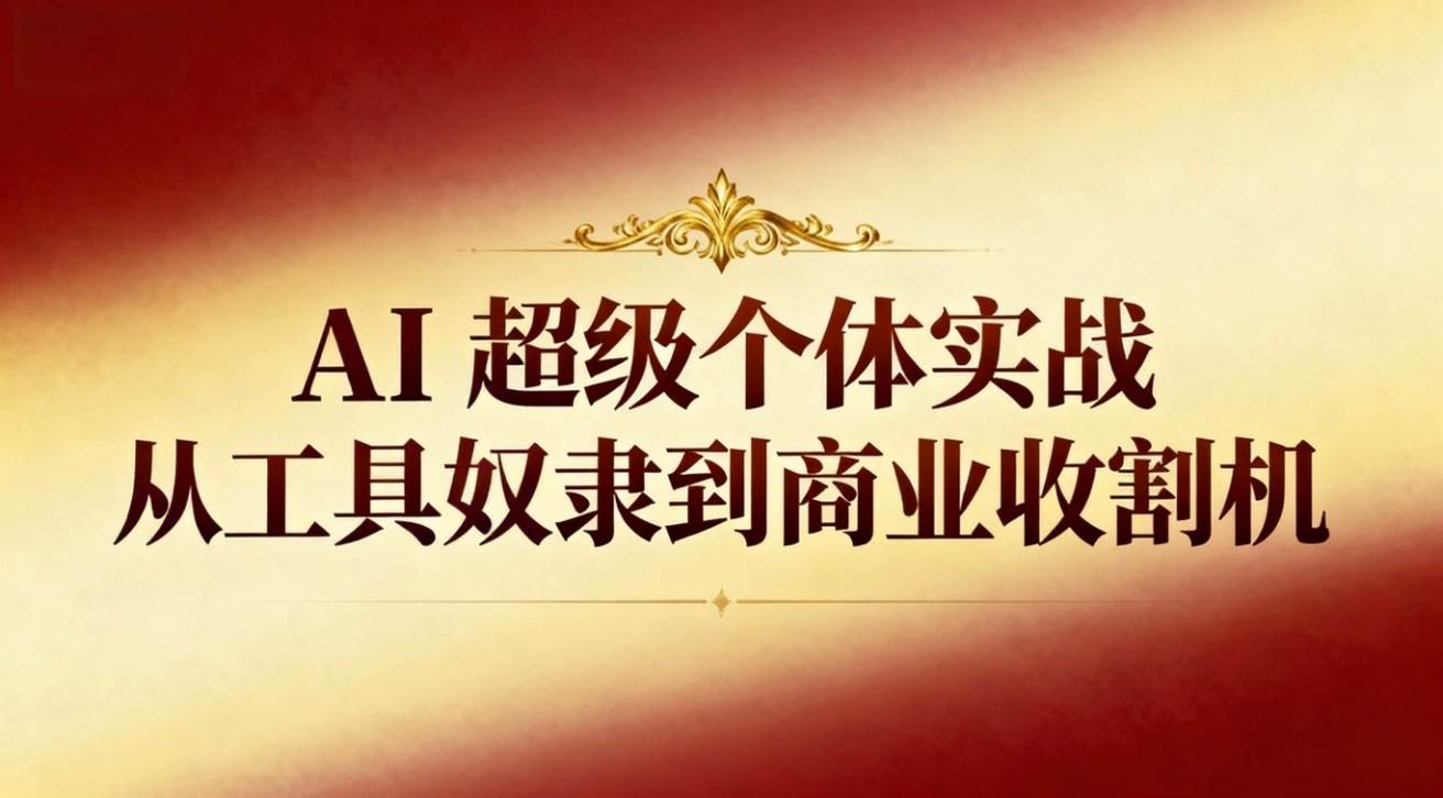 （16718期）AI超级个体实战：从工具奴隶到商业收割机-皓哥创业笔记