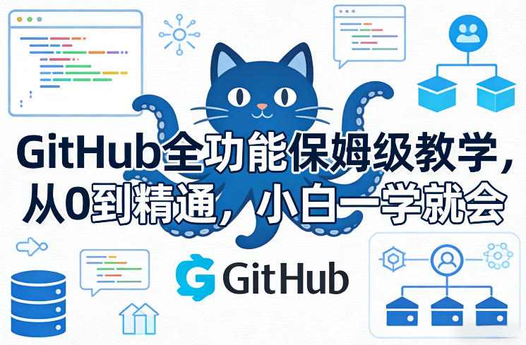 GitHub全功能保姆级教学，从0到精通，小白一学就会-皓哥创业笔记