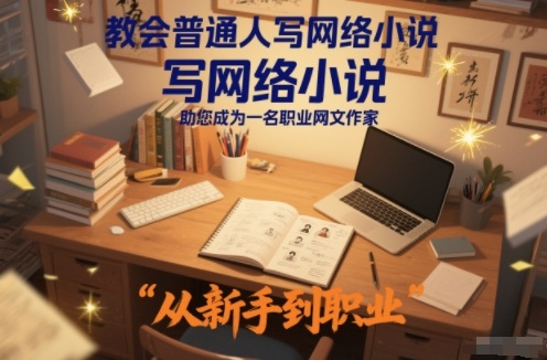 教会普通人写网络小说，助您成为一名职业网文作家-皓哥创业笔记