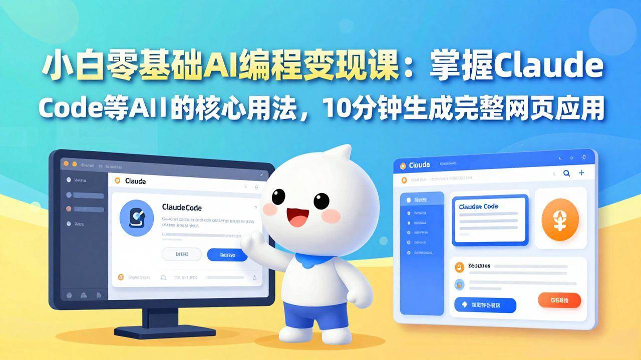 （17562期）小白零基础AI编程变现课：掌握Claude Code等AI工具的核心用法，10分钟生成完整网页应用-皓哥创业笔记