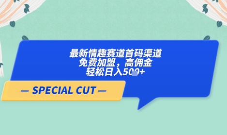 【轻云】最新情趣赛道首码渠道，免费加盟，高佣金，轻松日入5张+-皓哥创业笔记