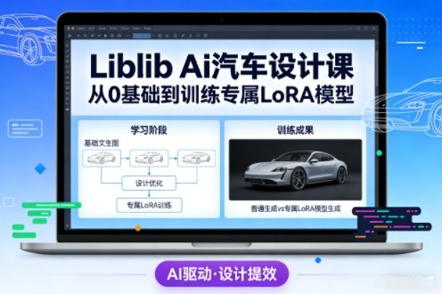 Liblib Ai汽车设计课，从0基础文生图，到教你训练专属设计和风格LoRA模型-皓哥创业笔记