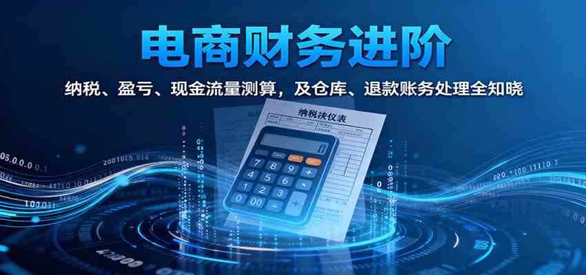 电商财务进阶：纳税、盈亏、现金流量测算，及仓库、退款账务处理全知晓-皓哥创业笔记