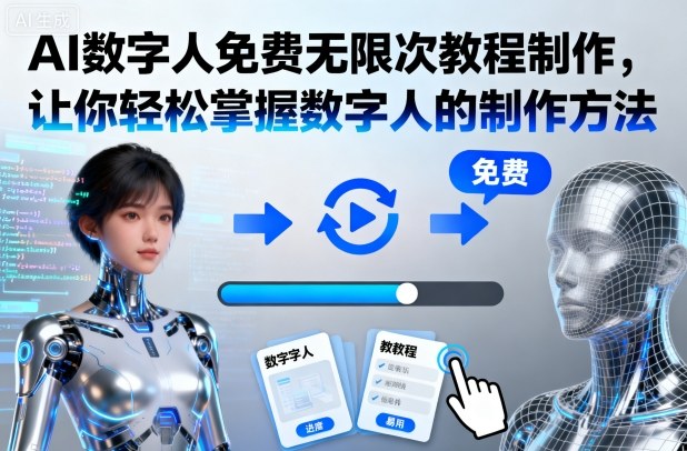AI数字人免费无限次教程制作，让你轻松掌握数字人的制作方法-皓哥创业笔记