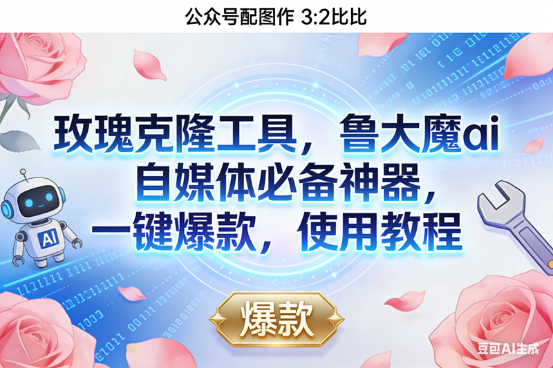 （16847期）玫瑰克隆神器，鲁大魔ai，自媒体必备，一键爆款工具，详细介绍，和使用教程-皓哥创业笔记