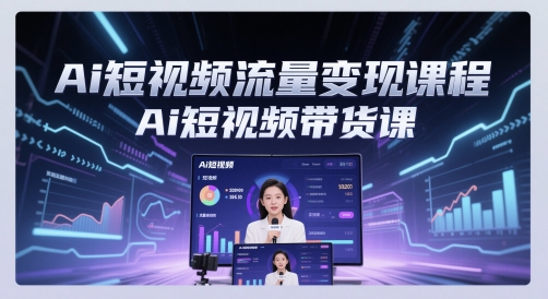 Ai短视频流量变现课程，Ai短视频带货课-皓哥创业笔记