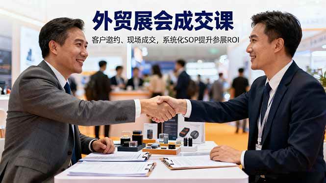 （16356期）外贸展会成交课，含目标制定、客户邀约、现场成交，系统化SOP提升参展ROI-皓哥创业笔记