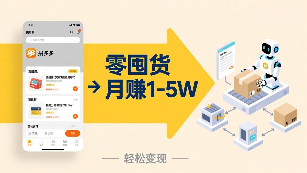 (17490期)不用囤货不用跑单!拼多多虚拟玩法,机器人管理发货和客服,帮你月赚 1-5W-皓哥创业笔记