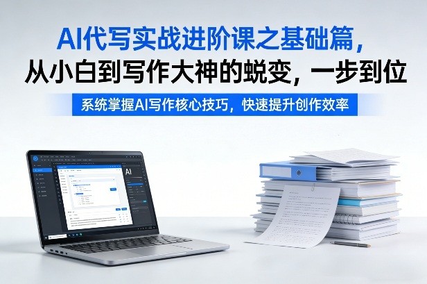 AI代写实战进阶课之基础篇，从小白到写作大神的蜕变，一步到位【揭秘】-皓哥创业笔记