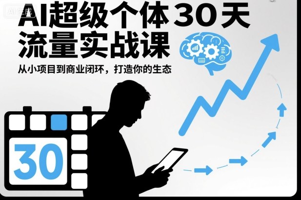 AI超级个体30天流量实战课，从小项目到商业闭环，打造你的生态-皓哥创业笔记