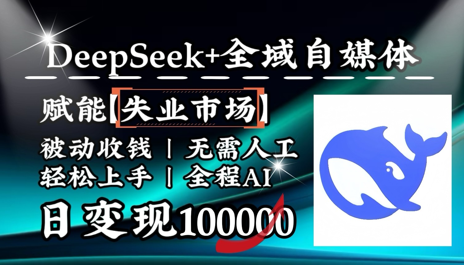 降维打击，DeepSeek+失业市场，全自动操作，结合人人刚需，单月利润轻松破100000＋-皓哥创业笔记
