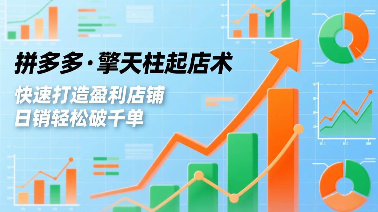 （17312期）拼多多·擎天柱起店术，爆流布局、利润起飞、不断流，快速打造盈利店铺，日销破千单（更新）-皓哥创业笔记