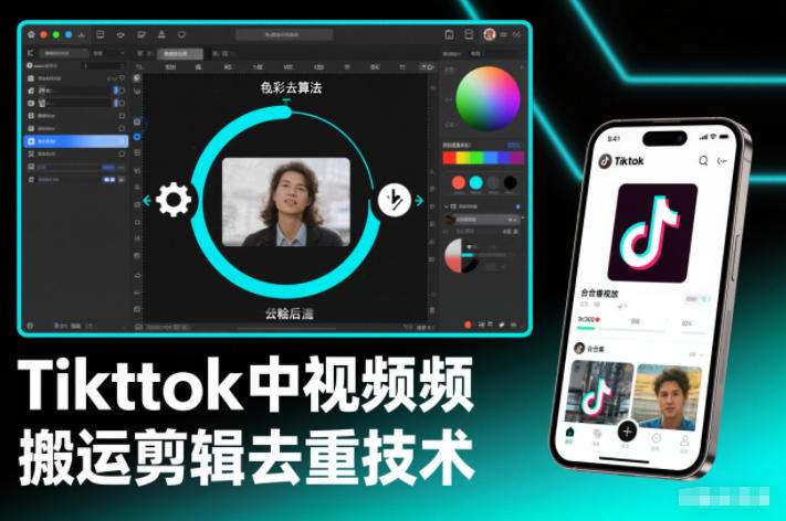 Tiktok中视频纯搬运剪辑去重技术,外来技术,自行测试-皓哥创业笔记