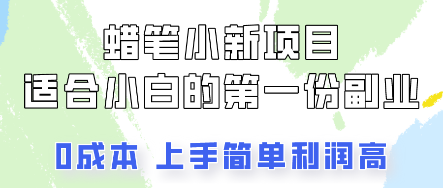 蜡笔小新项目拆解，0投入，0成本，小白一个月也能多赚3000+-皓哥创业笔记