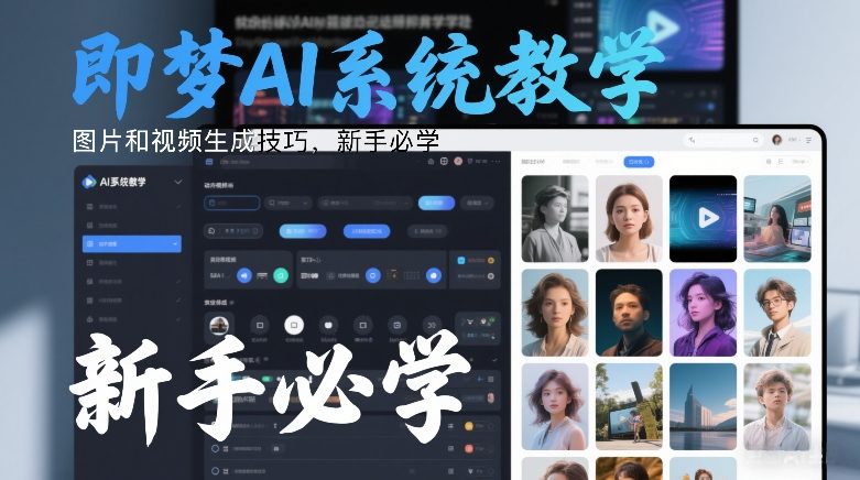 即梦AI系统教学，图片和视频生成技巧，新手必学-皓哥创业笔记