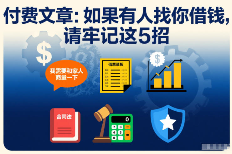 付费文章：如果有人找你借钱，请牢记这5招-皓哥创业笔记