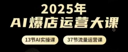 2025年AI爆店运营大课，13节AI实操课+37节流量运营课-皓哥创业笔记