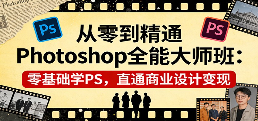 从零到精通Photoshop全能大师班：零基础学PS，直通商业设计变现-皓哥创业笔记