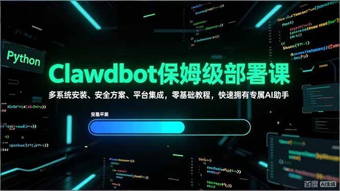 （17343期）Clawdbot保姆级部署课，多系统安装、安全方案、平台集成，零基础教程，快速拥有专属AI助手-皓哥创业笔记