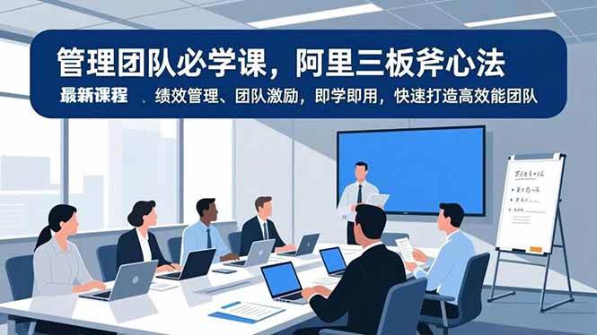 （16929期）管理团队必学课，阿里三板斧心法、绩效管理、团队激励，即学即用，快速打造高效能团队-皓哥创业笔记