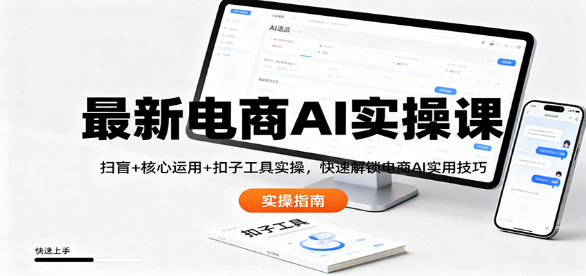 最新电商AI实操课：扫盲+核心运用+扣子工具实操，快速解锁电商AI实用技巧-皓哥创业笔记