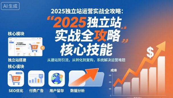 2025独立站运营实战全攻略,一站式掌握独立站运营核心技能-皓哥创业笔记