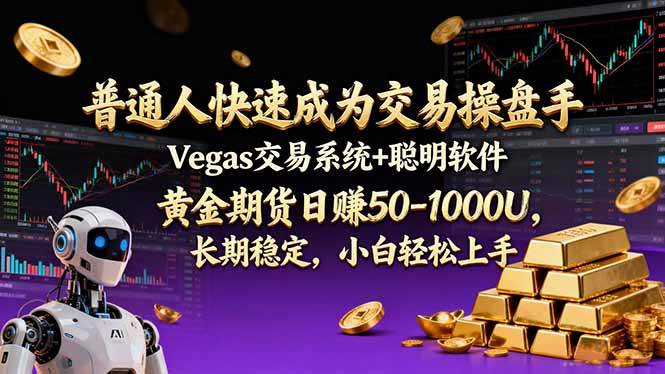 （17178期）普通人快速成为交易操盘手 Vegas交易系统+聪明软件 ， 黄金期货日赚50-1000U， 长期稳定，小…-皓哥创业笔记