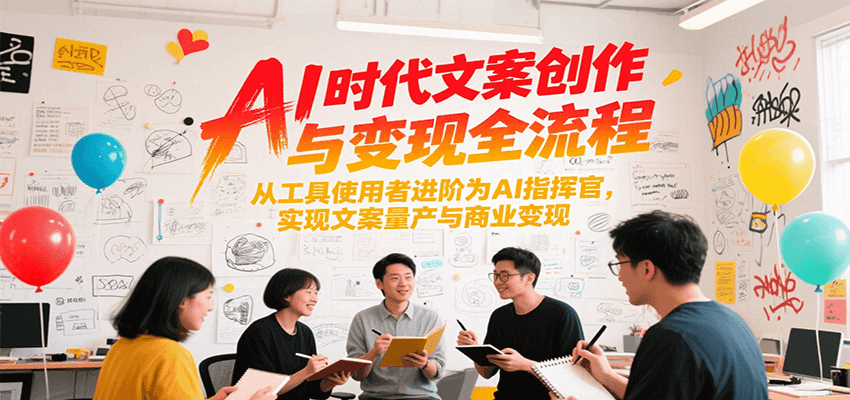 AI时代文案创作与变现全流程，从工具使用者进阶为AI指挥官，实现文案量产与商业变现-皓哥创业笔记