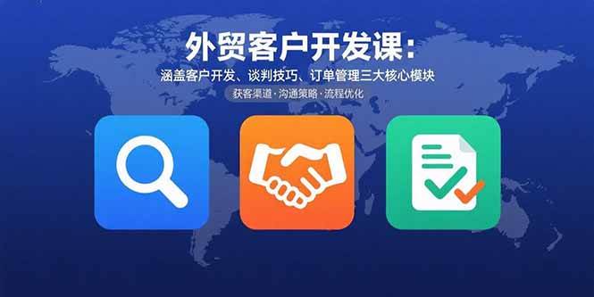 (15793期)外贸客户开发课:涵盖客户开发、谈判技巧、订单管理三大核心模块-皓哥创业笔记