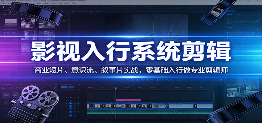 影视系统剪辑，商业短片、意识流、叙事片实战，零基础入行做专业剪辑师-皓哥创业笔记